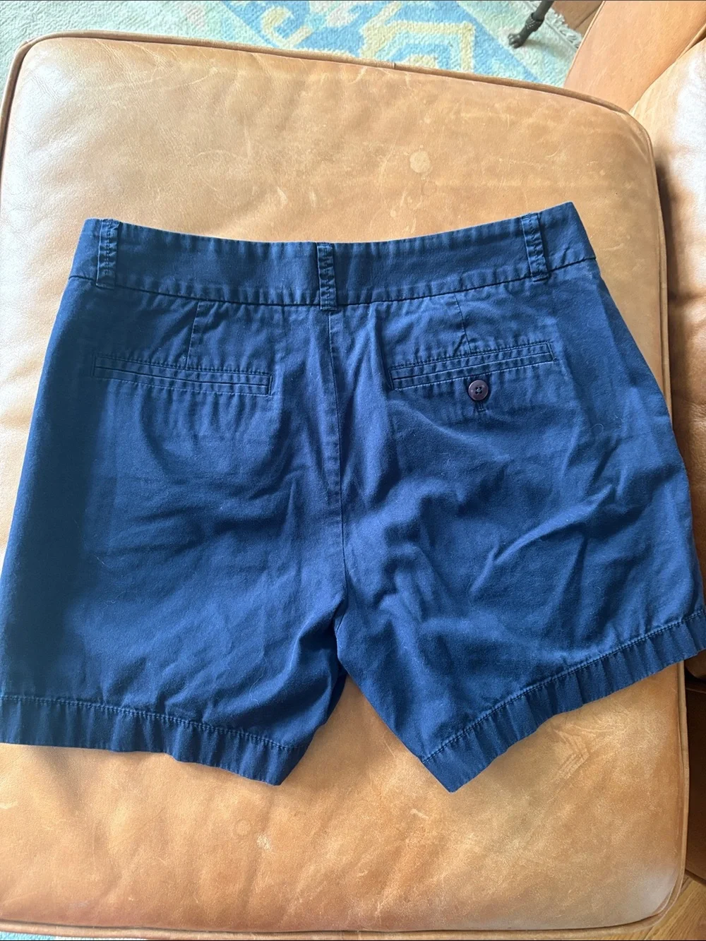 J. Crew Navy Cotton Bermuda Shorts